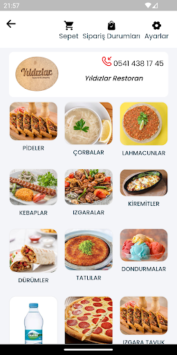 Android application Yıldızlar Restoran screenshort