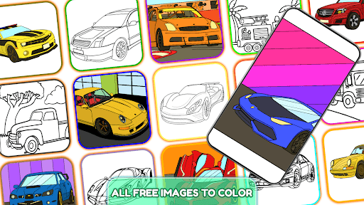 Cars Paint by Number Vehicles Screen 2