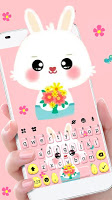 screenshot of Pink Cute Bunny 2 Keyboard The