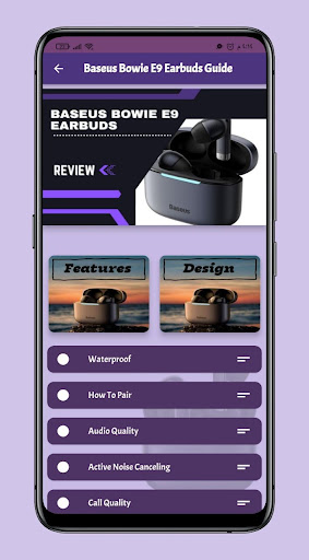 Baseus Bowie E9 Earbuds Guide Screen 3