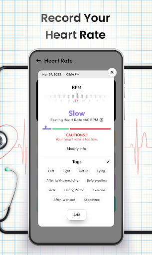 BP Monitor & Heart Rate App Screen 3