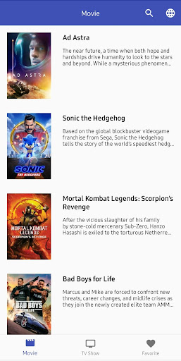 Android application Movie Catalogue screenshort