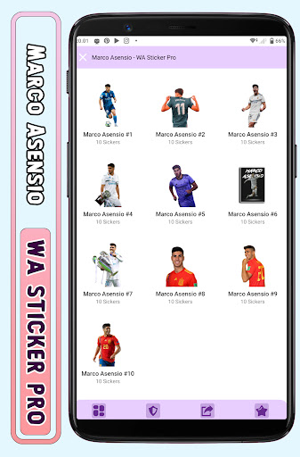 Android application Marco Asensio - WA Sticker Pro screenshort