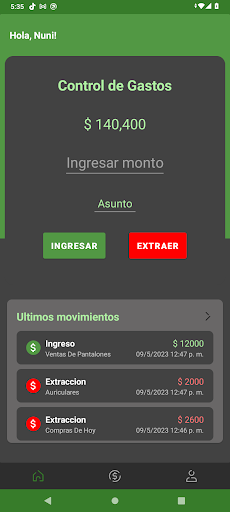 Android application CoinSave screenshort