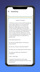 IELTS Preparation App:Speaking