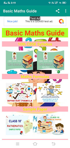 Android application Basic Maths Guide screenshort