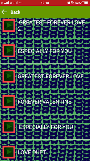 Android application Greatest Forever Love Songs screenshort