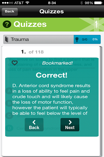EMT Tutor Lite - EMS Scenarios Screen 3