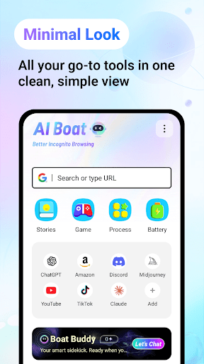 Screenshot of Boat AI Browser: Web & Tools