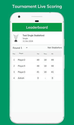 BPGC Golf App Screen 2