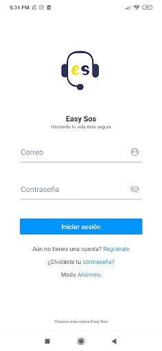 EasySOS Screen 2