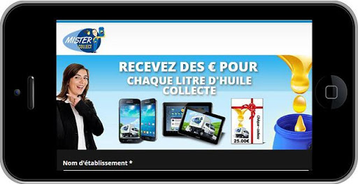Android application Collecte huile friture usagee screenshort