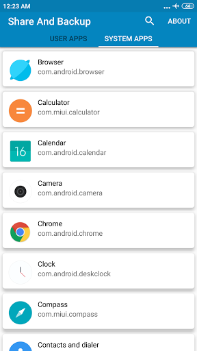 App Share And Backup Screen 2