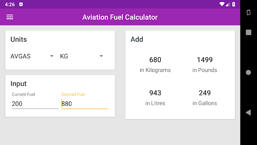 Knapp Aviation Fuel Calculator Apps on Google Play