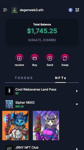 Degen Wallet: DeFi, Web3 & NFT Screen 3