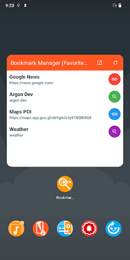 Bookmark Manager Screen 2