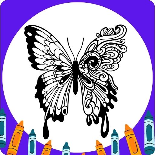 Butterfly Mandala Coloring Download on Windows
