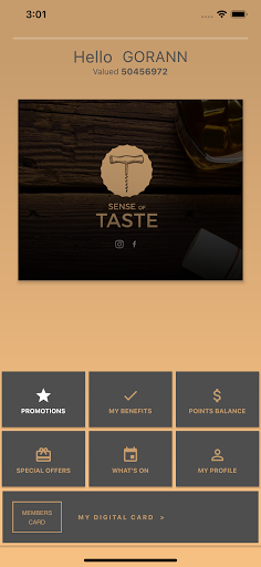 Android application Sense of Taste screenshort