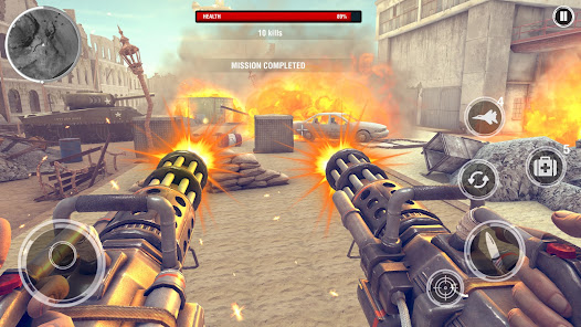Screenshot 2 juego pistolas realista guerra android