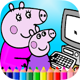 Coloring Book of Peppy Pig icon