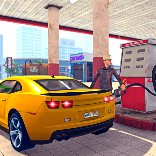 Gas Station Simulator Car Fuel Logo