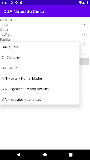 Notas Corte Andalucía Screen 2