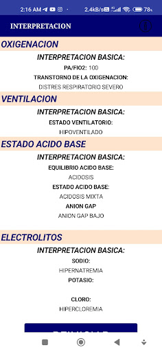Android application AGA - Gases Arteriales - A.G.A screenshort