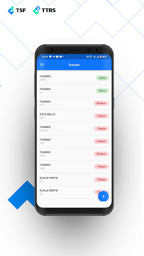 TSF Reporting System Screen 2