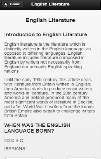English Literature Screen 2