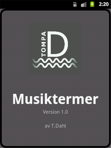 Android application Musiktermer SV screenshort