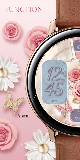 Pink Rose Curve_Watchface Screen 2