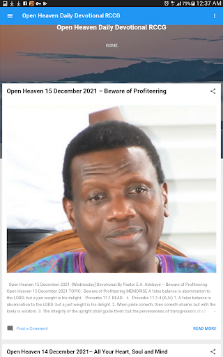 Android application OpenHeaven RCCG BIBLE QUIZ screenshort