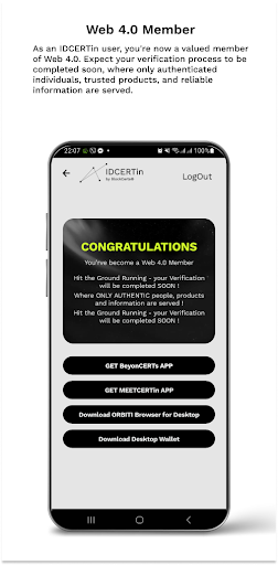 IDCERTin Screen 2