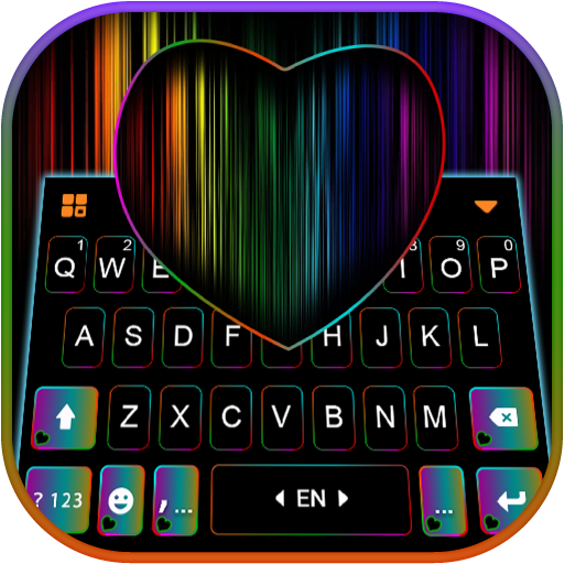 RGB Neon Heart Keyboard Backgr logo