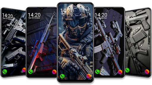 Android application Gun wallpaper screenshort