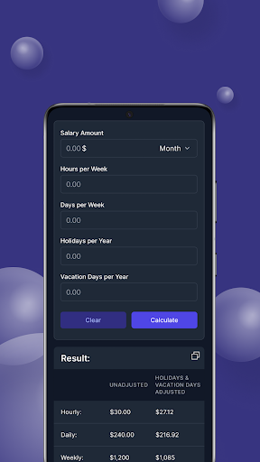 Salary Calculator Screen 2