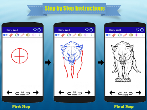 How to Draw Wolf Step by Step Screenshot 1 - AppWisp.com