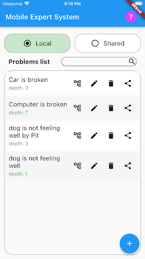 Android application Mobile Expert System screenshort