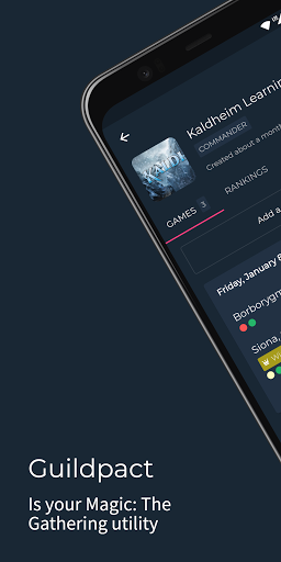 Android application Guildpact: MTG stats tracker screenshort