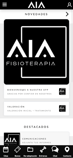 Android application AIA Fisioterapia screenshort