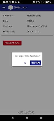 Android application GPS Global: Global Bus screenshort