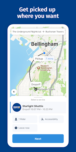 WWU Starlight Shuttle Screen 2