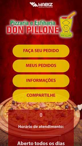 Android application Pizzaria Don Pillone screenshort