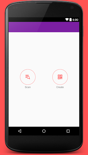 Android application QR code Scanner and Generator screenshort