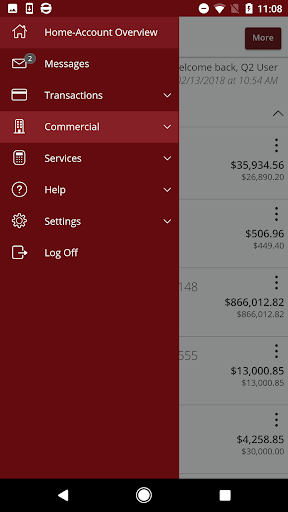 TCBWA Mobile Banking Screen 2