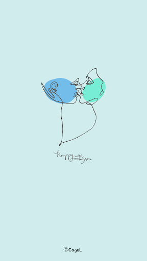 Android application 카카오톡 테마 - 드로잉_happy with you screenshort