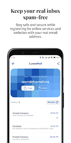 Temp Mail - by LuxusMailのおすすめ画像2