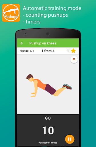 Screenshot of My Pushups workout