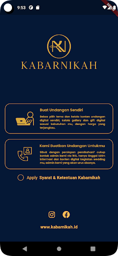 Android application kabarnikah.id screenshort