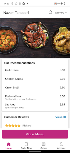 Navam Tandoori Screen 2